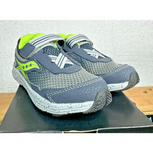 NEW Saucony Ride 10 Boys Blue/Green Size 10.5M